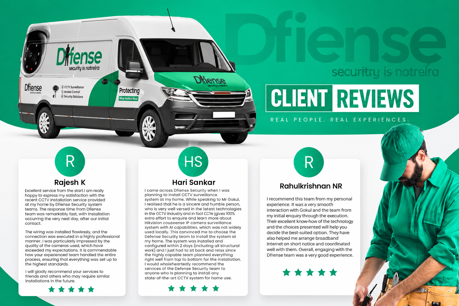 Defense Security Official Client Reviews & Profile Page - Desktop Landscape View